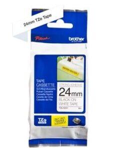 Nhãn in Brother Siêu Dính TZe-S251 | 24mm x 8m | Chữ Đen trên nền Trắng