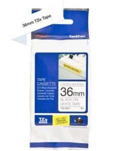 Nhãn in Brother Siêu Dính TZe-S261 | 36mm x 8m | Chữ Đen trên nền Trắng