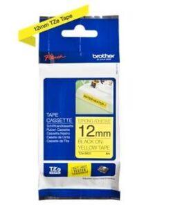 Nhãn in Brother Siêu Dính TZe-S631 | 12mm x 8m | Chữ Đen trên nền Vàng