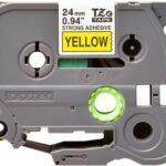 nhan in brother sieu dinh tze s651 24mm x 8m chu den tren nen vang