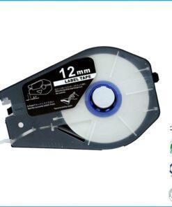 Nhãn in Canon PT-1112S | 12mm nền Bạc