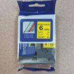 Nhãn in CZe-213 | 6mm x 8m | Chữ Xanh trên nền Trắng