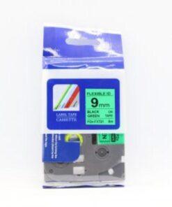 Nhãn in CZe-324 | 9mm x 8m | Chữ Vàng trên nền Đen