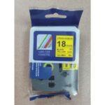 Nhãn in CZe-445 | 18mm x 8m | Chữ Trắng trên nền Đỏ