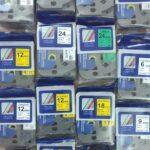 Nhãn in CZe-531 | 12mm x 8m | Chữ Đen trên nền Xanh dương