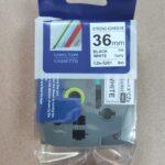 Nhãn in CZe-565 | 36mm x 8m | Chữ Trắng trên nền Xanh dương