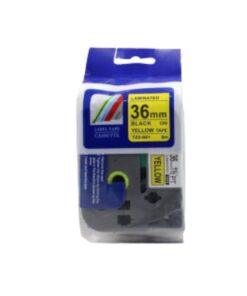 Nhãn in CZe-661 | 36mm x 8m | Chữ Đen trên nền Vàng