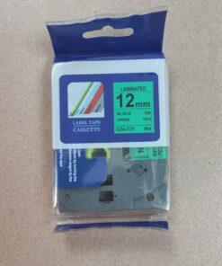 Nhãn in CZe-315 | 6mm x 8m | Chữ Trắng trên nền Đen