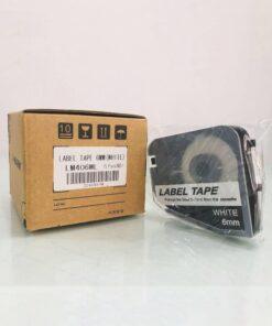 Nhãn in L-Mark LM406WL | 6mm x 8m | Nền Trắng