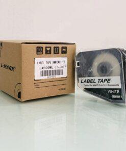 Nhãn in L-Mark LM409WL | 9mm x 8m | Nền Trắng