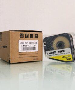 Nhãn in L-Mark LM409YL | 9mm x 8m | Nền Vàng