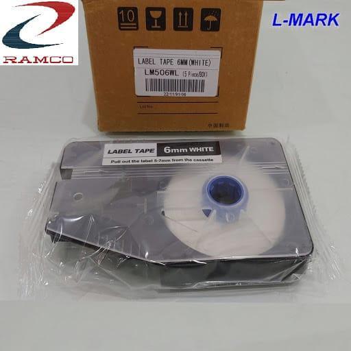 Nhãn in L-Mark LM506WL | 6mm x 20m | Nền Trắng 4 Nhãn in L-Mark LM506WL | 6mm x 20m | Nền Trắng