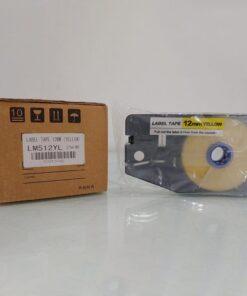 Nhãn in L-Mark LM512YL | 12mm x 20m | Nền Vàng