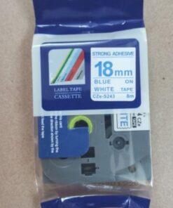 Nhãn in Siêu Dẻo CZe-FX241 | 18mm x 8m | Chữ Đen trên nền Trắng