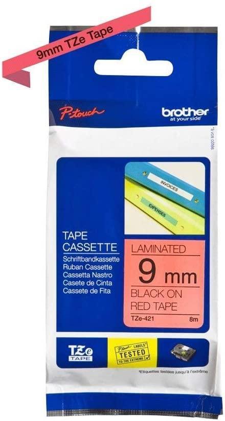 Nhãn in Siêu Dẻo CZe-FX421 | 9mm x 8m | Chữ Đen trên nền Đỏ 1 Nhãn in Siêu Dẻo CZe-FX421 | 9mm x 8m | Chữ Đen trên nền Đỏ