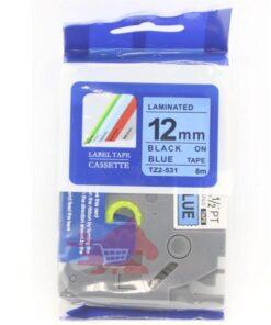 Nhãn in Siêu Dẻo CZe-FX731 | 12mm x 8m | Chữ Đen trên nền Xanh lá