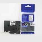 Nhãn in Siêu Dính CZe-S161 | 36mm x 8m | Chữ Đen trên nền Trong