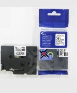 Nhãn in Siêu Dính CZe-S161 | 36mm x 8m | Chữ Đen trên nền Trong