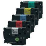 Nhãn in Siêu Dính TZ2-S161 | 36mm x 8m | Chữ Đen trên nền Trong