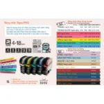 Nhãn in TEPRA Phân trang SCY24Y | 24mm x 8m | Chữ Đen trên nền Vàng