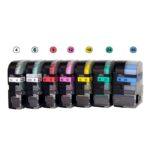 Nhãn in TEPRA SC24G | 24mm x 8m | Chữ Đen trên nền Xanh lá