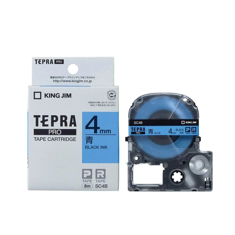 Nhãn in TEPRA SC4B | 4mm x 8m | Chữ Đen trên nền Xanh dương 1 Nhãn in TEPRA SC4B | 4mm x 8m | Chữ Đen trên nền Xanh dương