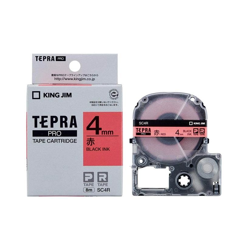Nhãn in TEPRA SC4R | 4mm x 8m | Chữ Đen trên nền Đỏ 1 Nhãn in TEPRA SC4R | 4mm x 8m | Chữ Đen trên nền Đỏ