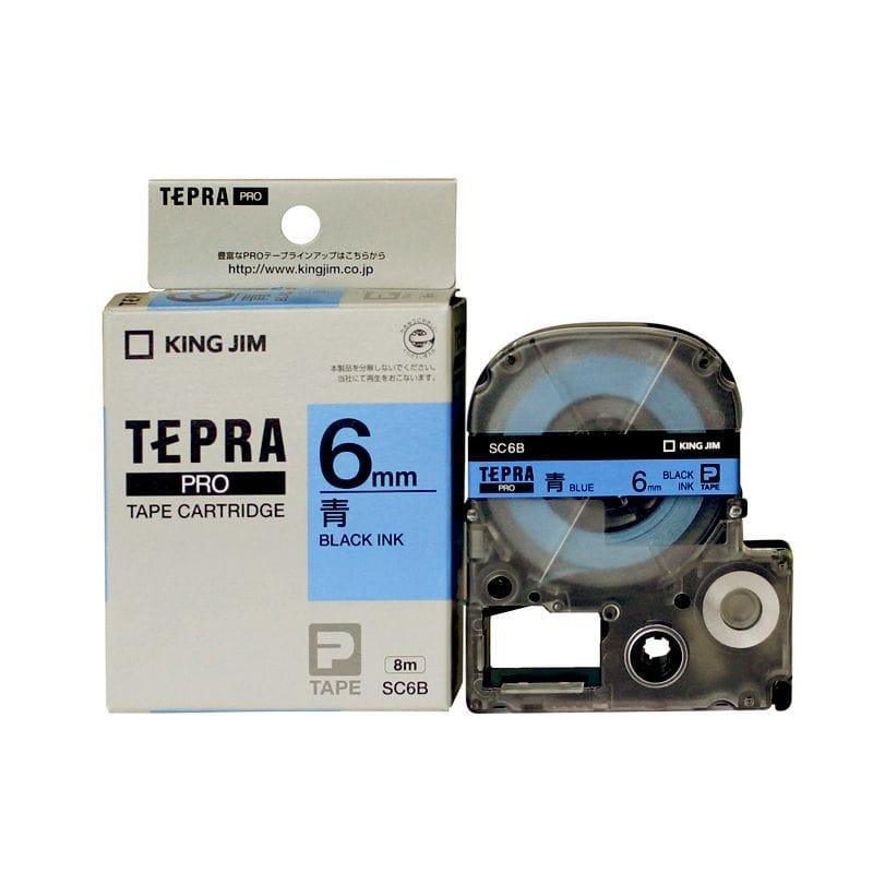 Nhãn in TEPRA SC6B | 6mm x 8m | Chữ Đen trên nền Xanh dương 1 Nhãn in TEPRA SC6B | 6mm x 8m | Chữ Đen trên nền Xanh dương