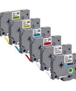 Nhãn in TZ2-325 | 9mm x 8m | Chữ Trắng trên nền Đen