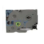 nhan in tz2 445 18mm x 8m chu trang tren nen do