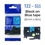 Nhan-in-tz2-511-6mm-x-8m-chu-den-tren-nen-xanh-duong-3.jpg | SAMCO Tech