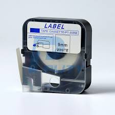 Nhãn in MAX PT-309W | 9mm x 8m | Chữ Đen trên nền Trắng