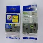 Nhãn in TZ2-651 | 24mm x 8m | Chữ Đen trên nền Vàng