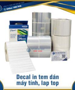 Decal in tem dán máy tính - laptop