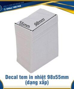 Decal tem in nhiệt 98x55mm dạng xấp
