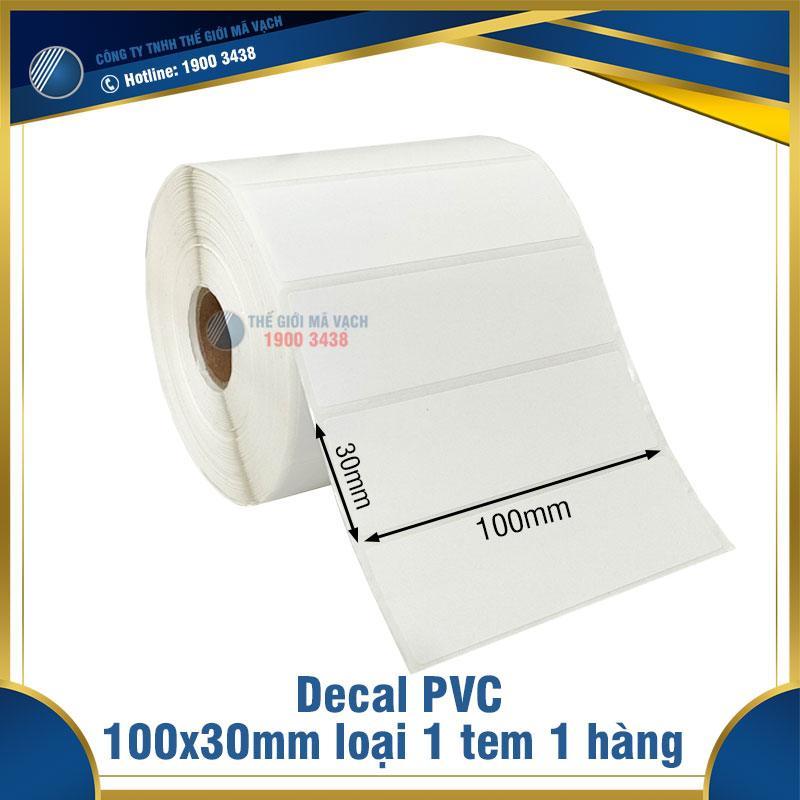 Decal nhựa PVC 100x30mm loại 1 tem 1 hàng 1 Decal nhựa PVC 100x30mm loại 1 tem 1 hàng