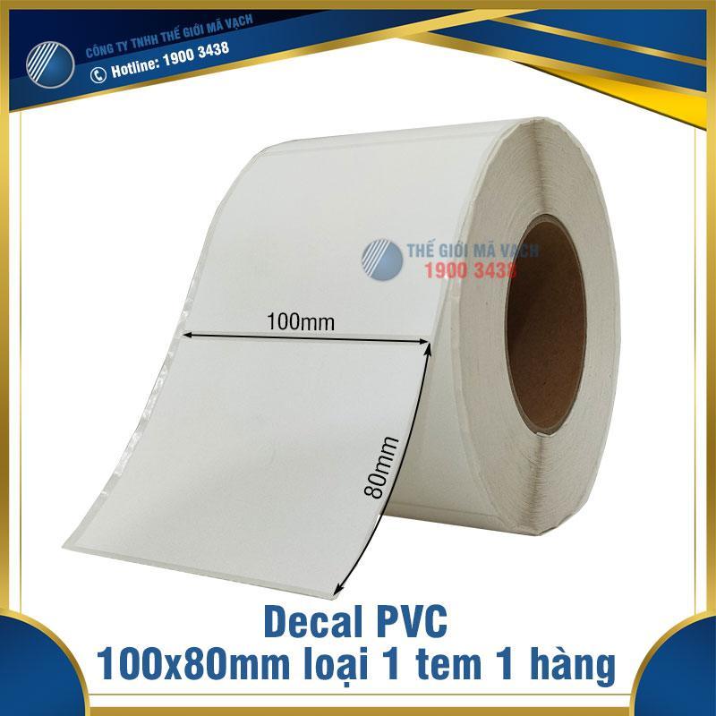 Decal nhựa PVC 100x80mm loại 1 tem 1 hàng 1 Decal nhựa PVC 100x80mm loại 1 tem 1 hàng