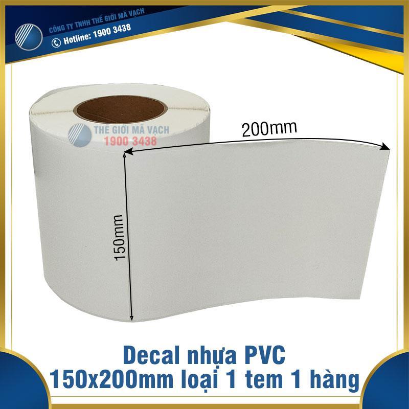 Decal nhựa PVC 150x200mm loại 1 tem 1 hàng 1 Decal nhựa PVC 150x200mm loại 1 tem 1 hàng
