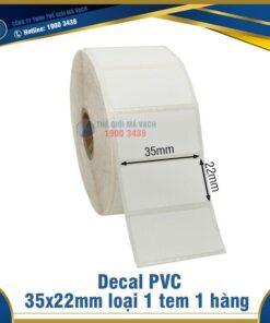 Decal nhựa PVC 35x22mm loại 1 tem 1 hàng