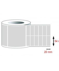 Decal nhựa PVC 54x20mm loại 2 tem 1 hàng