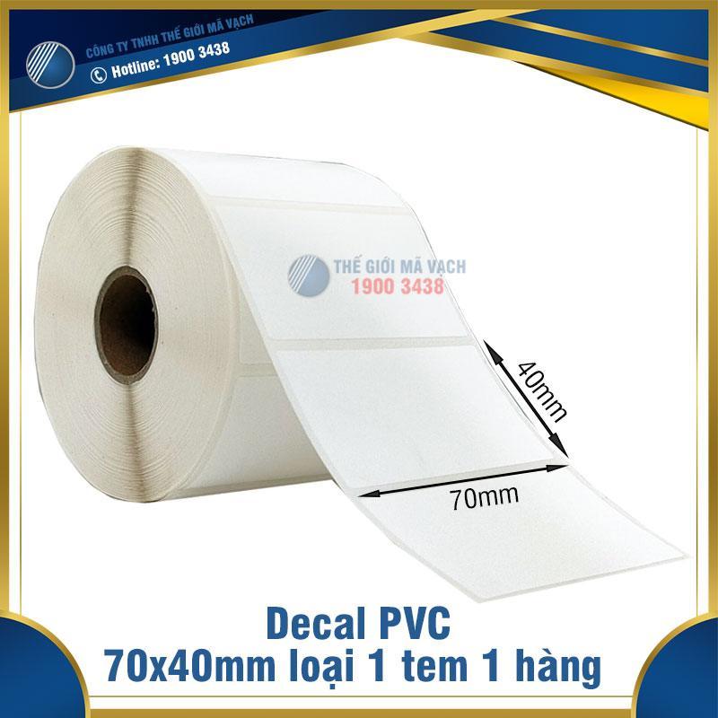 Decal nhựa PVC 70x40mm loại 1 tem 1 hàng 1 Decal nhựa PVC 70x40mm loại 1 tem 1 hàng