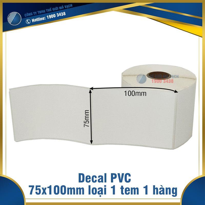 Decal nhựa PVC 75x100mm loại 1 tem 1 hàng 1 Decal nhựa PVC 75x100mm loại 1 tem 1 hàng