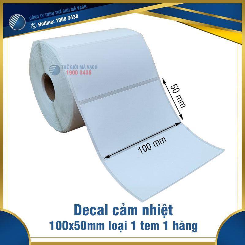Decal tem in nhiệt 100x50mm loại 1 tem 1 hàng 1 Decal tem in nhiệt 100x50mm loại 1 tem 1 hàng