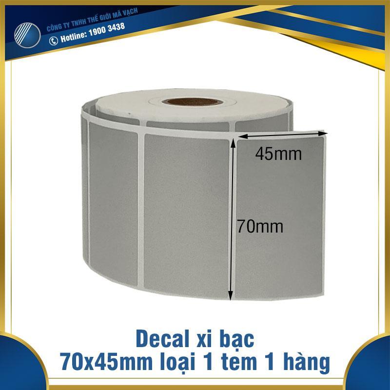 Decal xi bạc 70x45mm loại 1 tem 1 hàng 1 Decal xi bạc 70x45mm loại 1 tem 1 hàng