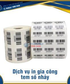 Dịch vụ in tem số nhảy - mã vạch gia công theo yêu cầu