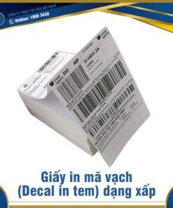 Giấy in mã vạch dạng xấp