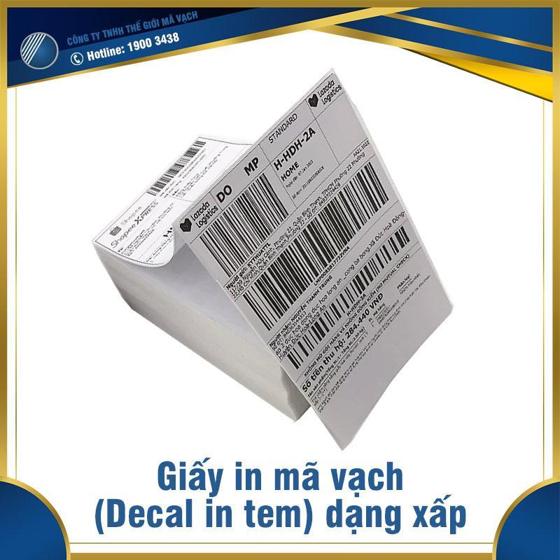 Giấy in mã vạch dạng xấp 1 Giấy in mã vạch dạng xấp