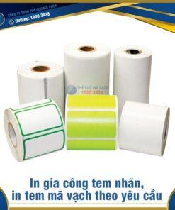 In tem nhãn mã vạch theo yêu cầu