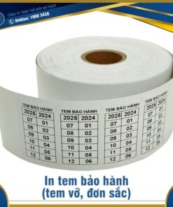 In tem bảo hành (tem vỡ - đơn sắc) theo yêu cầu