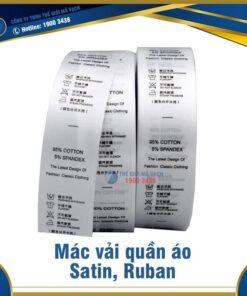 Mác vải quần áo satin - ruban